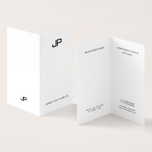 Modernes Monogramm Beruflich elegant Minimalistisc Visitenkarten