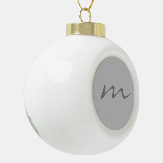 Modernes Monogramm beruflich Keramik Kugel-Ornament (Links)