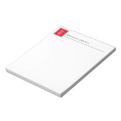 Modernes Monogramm Beruflich Minimalistisch Notizblock (Rotiert)