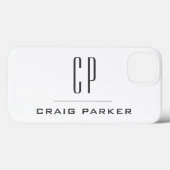 Modernes Monogramm Beruflich Schlicht einfach Mini Case-Mate iPhone Hülle (Rückseite (Horizontal))