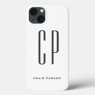 Modernes Monogramm Beruflich Schlicht einfach Mini Case-Mate iPhone Hülle