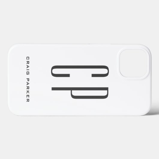 Modernes Monogramm Beruflich Schlicht einfach Mini Case-Mate iPhone Hülle (Rückseite (Horizontal))