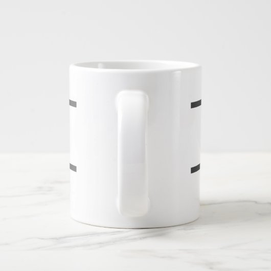 Modernes Monogramm Beruflich Schlicht einfach Mini Jumbo-Tasse (Rückseite)