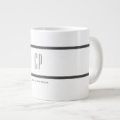 Modernes Monogramm Beruflich Schlicht einfach Mini Jumbo-Tasse (Vorderseite Rechts)