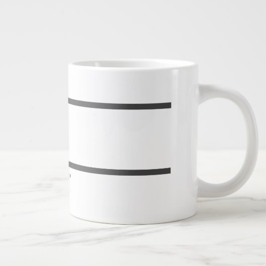 Modernes Monogramm Beruflich Schlicht einfach Mini Jumbo-Tasse (Rechts)