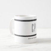 Modernes Monogramm Beruflich Schlicht einfach Mini Kaffeetasse (Vorderseite Links)