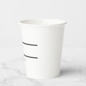Modernes Monogramm Beruflich Schlicht einfach Mini Pappbecher (Links)