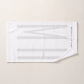 Modernes Monogramm Beruflich Schlicht Minimalistis Handtuch (Handtuch)