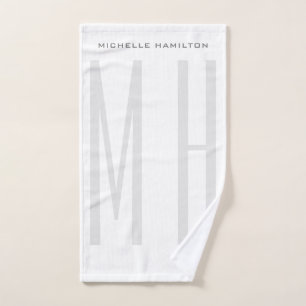 Modernes Monogramm Beruflich Schlicht Minimalistis Handtuch