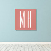 Modernes Monogramm Beruflich Schlicht Minimalistis Leinwanddruck (Insitu (Holzboden))