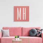 Modernes Monogramm Beruflich Schlicht Minimalistis Leinwanddruck (Insitu (Wohnzimmer))