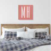 Modernes Monogramm Beruflich Schlicht Minimalistis Leinwanddruck (Insitu (Schlafzimmer))