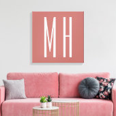 Modernes Monogramm Beruflich Schlicht Minimalistis Leinwanddruck (Insitu (Wohnzimmer))