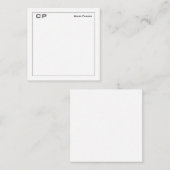 Modernes Monogramm Beruflich Schlicht Minimalistis Mitteilungskarte (Vorne/Hinten)