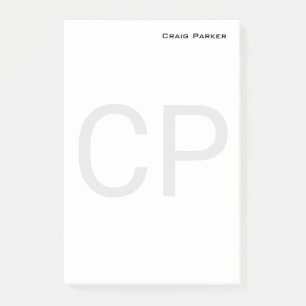 Modernes Monogramm Beruflich Schlicht Minimalistis Post-it Klebezettel