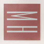 Modernes Monogramm Beruflich Schlicht Minimalistis Puzzle (Horizontal)