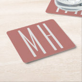 Modernes Monogramm Beruflich Schlicht Minimalistis Rechteckiger Pappuntersetzer (angewinkelt)