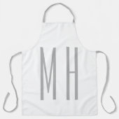 Modernes Monogramm Beruflich Schlicht Minimalistis Schürze (Vorderseite)