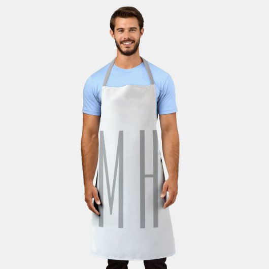 Modernes Monogramm Beruflich Schlicht Minimalistis Schürze (Getragen)