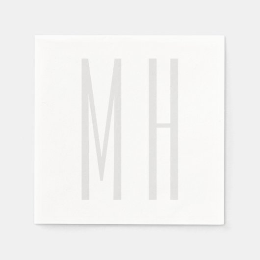 Modernes Monogramm Beruflich Schlicht Minimalistis Serviette (Vorderseite)