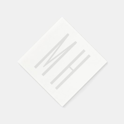 Modernes Monogramm Beruflich Schlicht Minimalistis Serviette (Ecke)