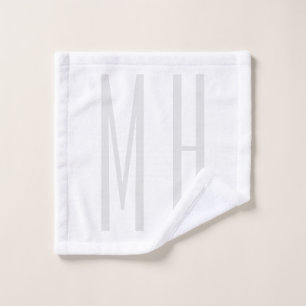 Modernes Monogramm Beruflich Schlicht Minimalistis Waschlappen