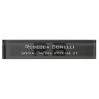 Modernes Monogramm Beruflich Schwarz Grau