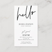 Modernes Monogramm Beruflich Schwarz/Weiß Visitenkarte (Rückseite)