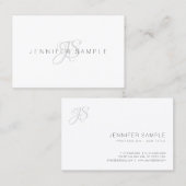 Modernes Monogramm-berufliche einfache Schablone Visitenkarte (Vorne/Hinten)