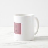 Modernes Monogramm Berufliche Schlichte Rose Gold  Kaffeetasse (VorderseiteRechts)
