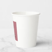 Modernes Monogramm Berufliche Schlichte Rose Gold Pappbecher (Links)