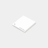 Modernes Monogramm Beruflicher einfacher Schwarzer Post-it Klebezettel (angewinkelt)