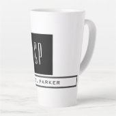 Modernes Monogramm Beruflicher Schlichter einfache Milchtasse (Rechte Ecke)