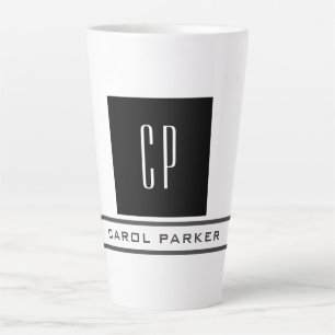 Modernes Monogramm Beruflicher Schlichter einfache Milchtasse