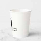 Modernes Monogramm Beruflicher Schlichter einfache Pappbecher (Links)