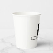 Modernes Monogramm Beruflicher Schlichter einfache Pappbecher (Rechts)
