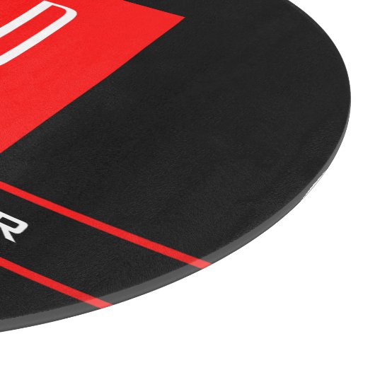 Modernes Monogramm Beruflicher Schlichter einfache Schneidebrett (Ecke)