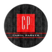 Modernes Monogramm Beruflicher Schlichter einfache Schneidebrett (Vorderseite)