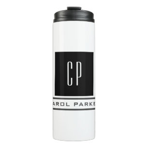 Modernes Monogramm Beruflicher Schlichter einfache Thermosbecher