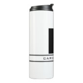 Modernes Monogramm Beruflicher Schlichter einfache Thermosbecher (Nach links gedreht)