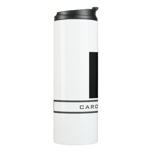 Modernes Monogramm Beruflicher Schlichter einfache Thermosbecher (Nach links gedreht)