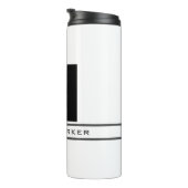 Modernes Monogramm Beruflicher Schlichter einfache Thermosbecher (Nach rechts gedreht)