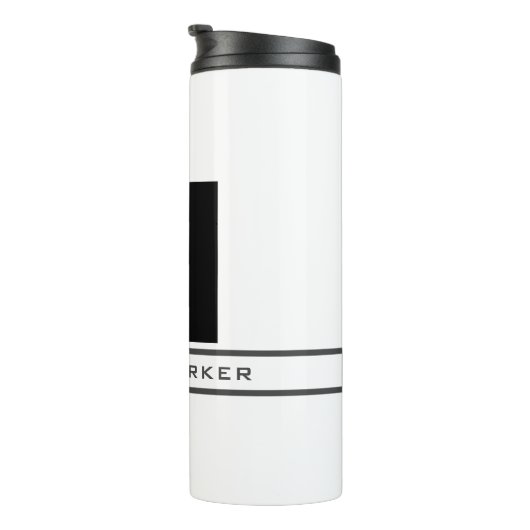 Modernes Monogramm Beruflicher Schlichter einfache Thermosbecher (Nach rechts gedreht)