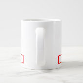 Modernes Monogramm Beruflicher Schlichter Name Rot Jumbo-Tasse (Rückseite)
