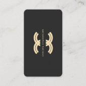 Modernes Monogramm Berufliches Logo C Schwarz Gold Visitenkarte (Vorderseite)