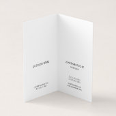 Modernes Monogramm-berufliches Minimalistisches Visitenkarten (Innenseite)