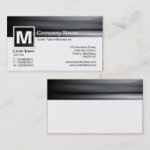 Modernes Monogramm - Bewegungsunschärfe Visitenkarte (Vorne/Hinten)