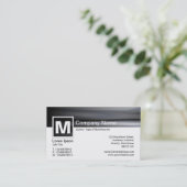 Modernes Monogramm - Bewegungsunschärfe Visitenkarte (Stehend Vorderseite)