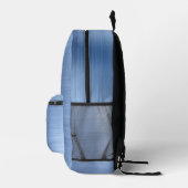 Modernes Monogramm Blau Bedruckter Rucksack (Rechts)