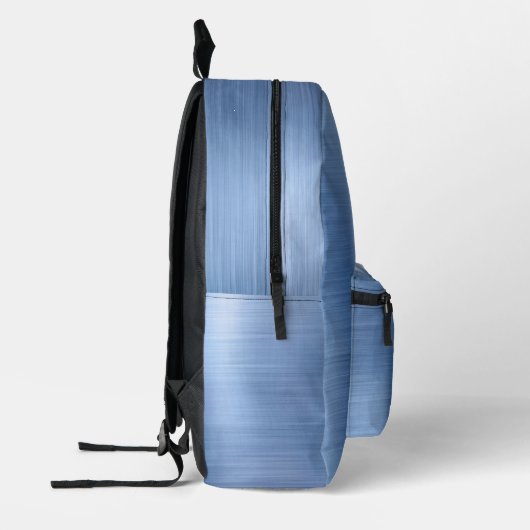 Modernes Monogramm Blau Bedruckter Rucksack (Links)